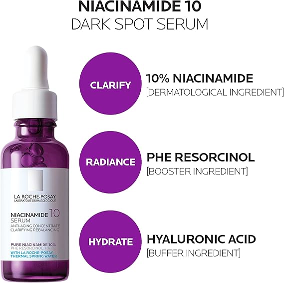 La Roche-Posay Roche-Posay PURE NIACINAMIDE 10 SERUM, White (15894), 30 ml (Pack of 1)