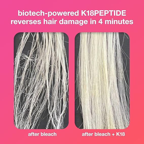 K18 Leave-In Molecular Repair Hair Mask Treatment to Repair Damaged Hair - 4 Minutes to Reverse Damage from Bleach, Color, Chemical Services, 15 ml